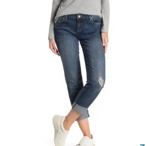 KUT FROM THE KLOTH Catherine Boyfriends Jeans distressed size 4 - Picture 1 of 12